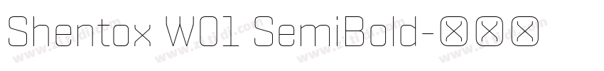 Shentox W01 SemiBold字体转换